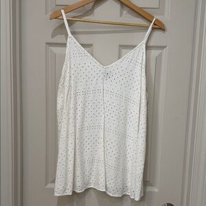 Torrid White Eyelet Camisole Top